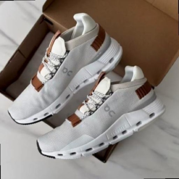 ON Cloudnova,White Pearl Sports Shoes - Picture 1 of 6